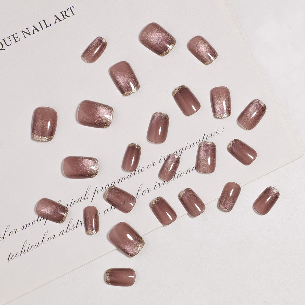 Glamorous Press-On Nail Set with Glitter Tips Stornfield