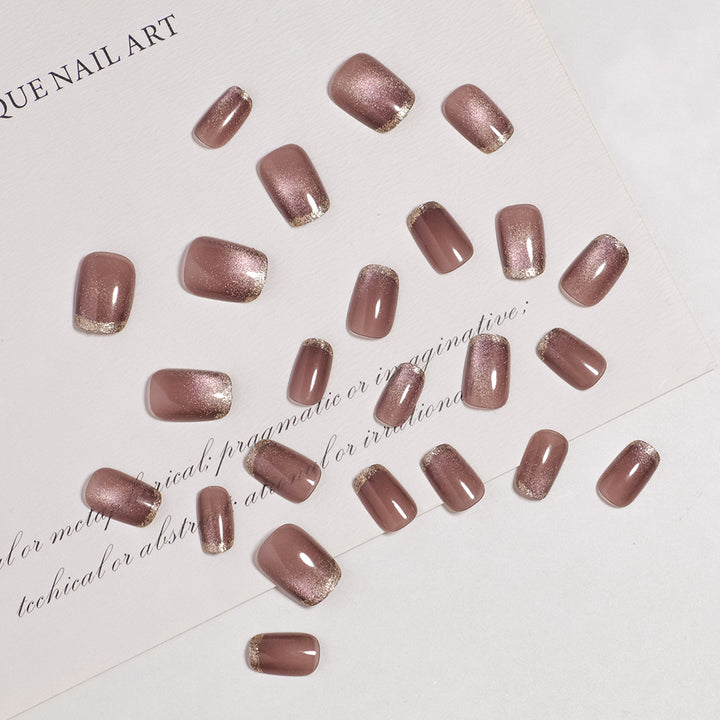 Glamorous Press-On Nail Set with Glitter Tips Stornfield