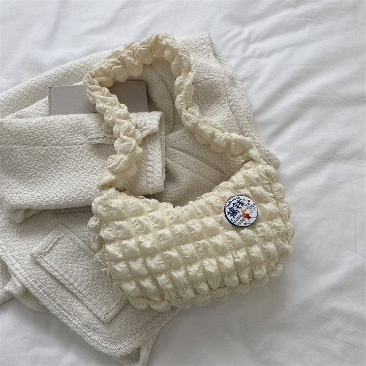 Textured Knitted Shoulder Handbag