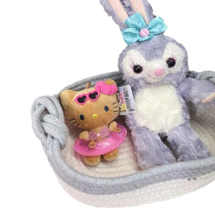Women Versatile Storage Basket with Double Knot Accent Stornfield