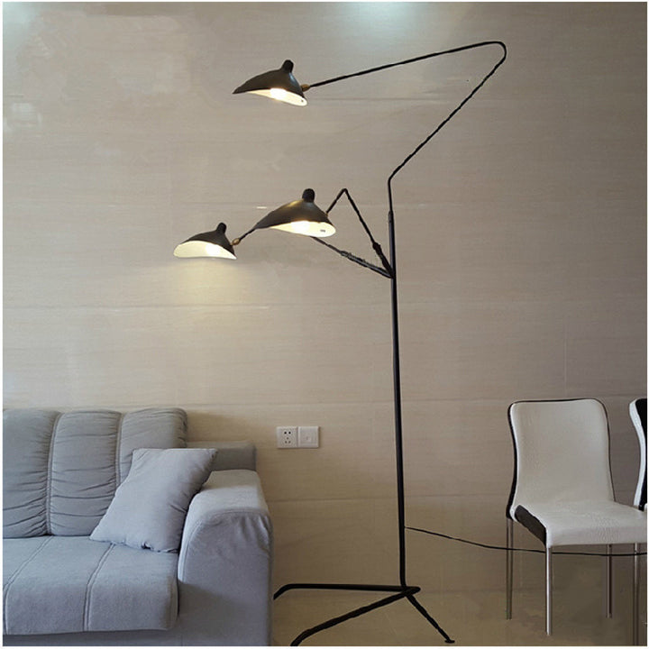 Modern Tri-Head Floor Lamp with Adjustable Arms