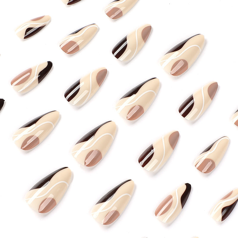Artificial nail extensions in elegant wave design Stornfield