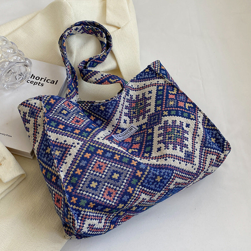 Decorative Patterned Fabric Tote Bag