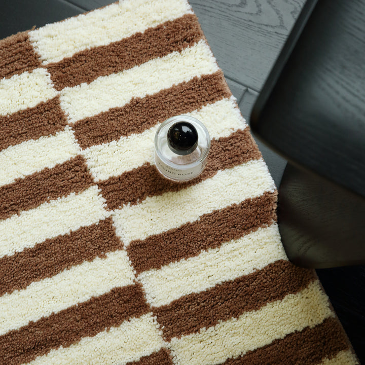 Textured Striped Bath Mat