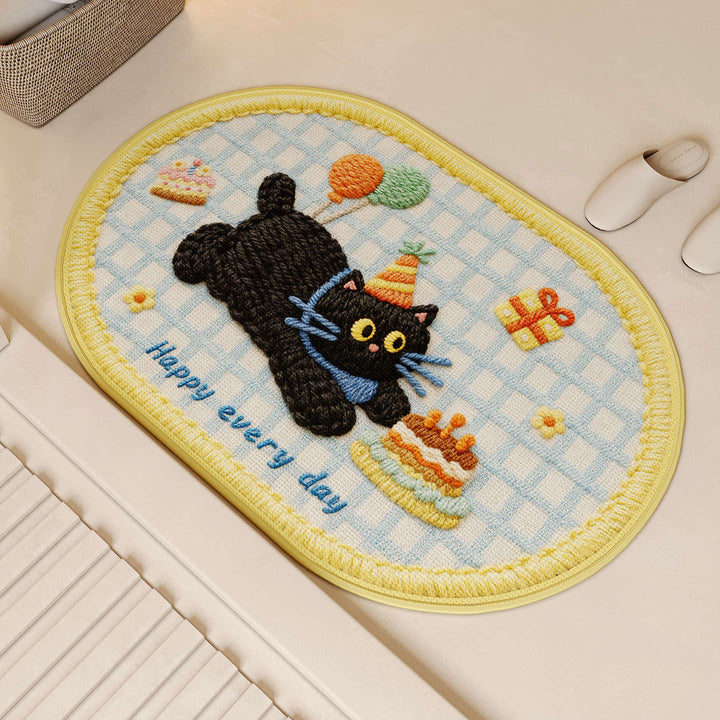 Playful Dog-Themed Bath Mat