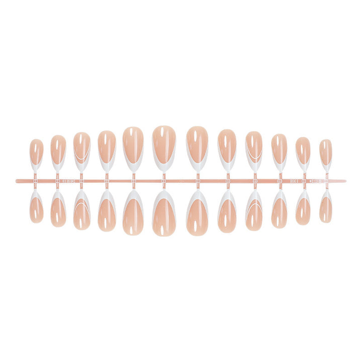 Acrylic nail set with natural look and self-adhesive tips Stornfield