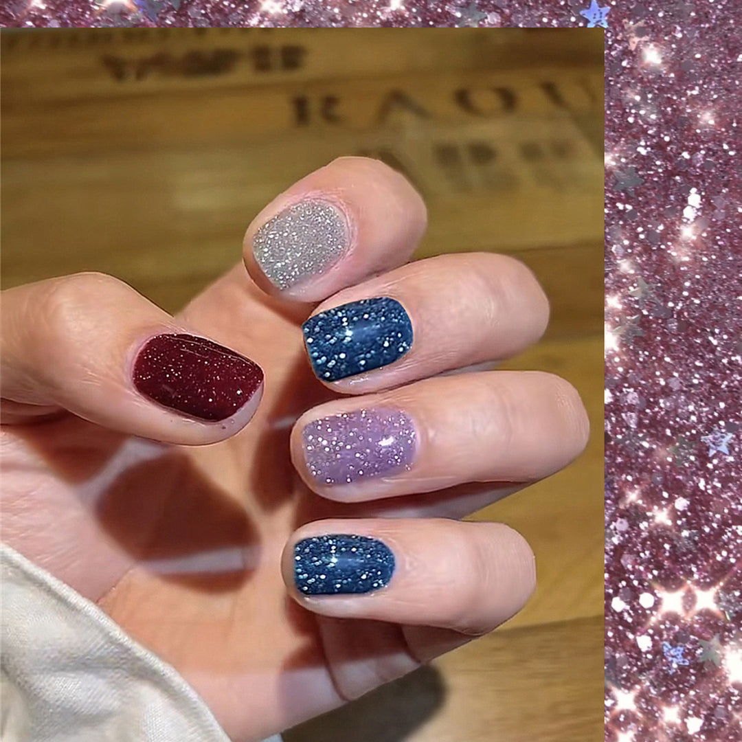 Glittery Press-On Nail Collection Stornfield