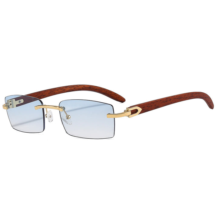 Stylish Wooden-Handled Square Sunglasses Stornfield