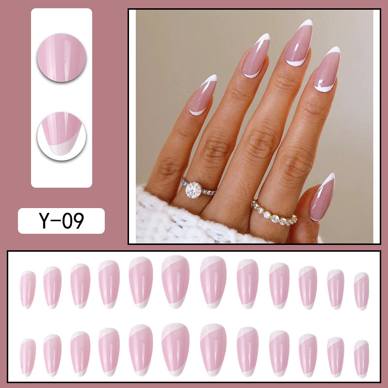 Elegant Stiletto Press-On Nails with French Tip Design Stornfield