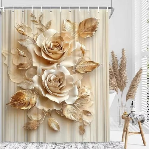 Floral Embossed Shower Curtain Stornfield