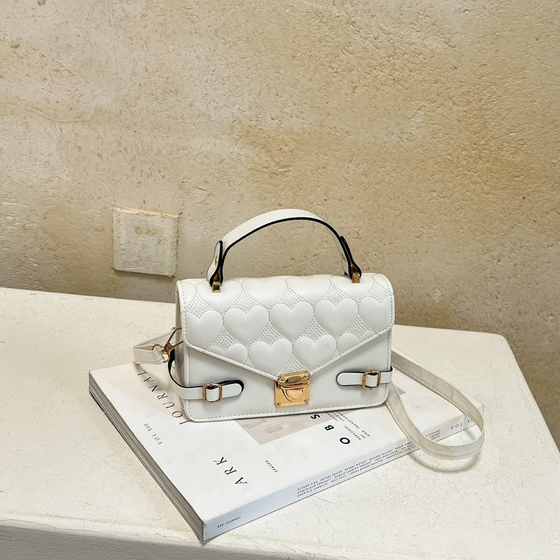 Heart-Quilted Handbag