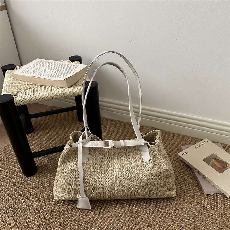 Woven Straw Shoulder Bag