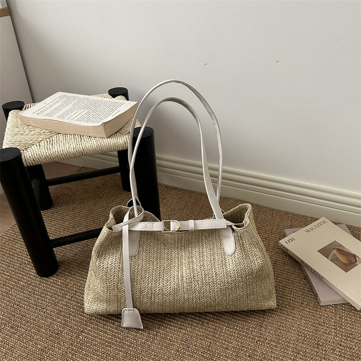 Woven Straw Shoulder Bag