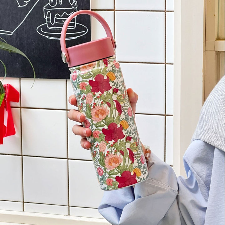 Women Trendy Flower Thermos Bottle Stornfield