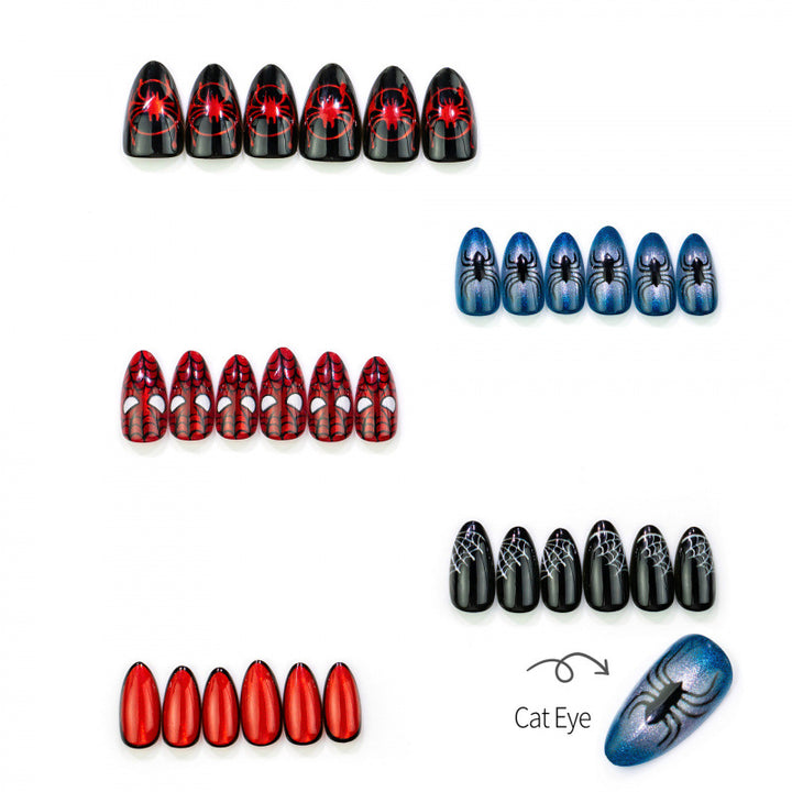 Spider-Themed Press-On Nail Collection