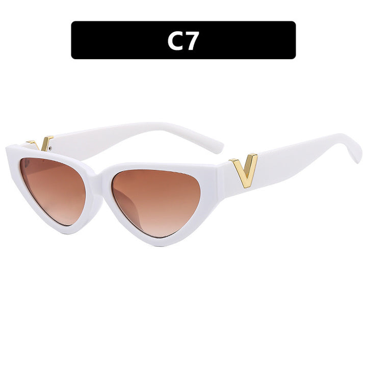 Women's Cat-Eye Sunglasses with modern stripe pattern and elegant accent Stornfield