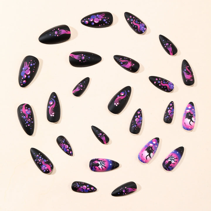 Fantasy-Inspired Stiletto Nail Art Extensions Stornfield
