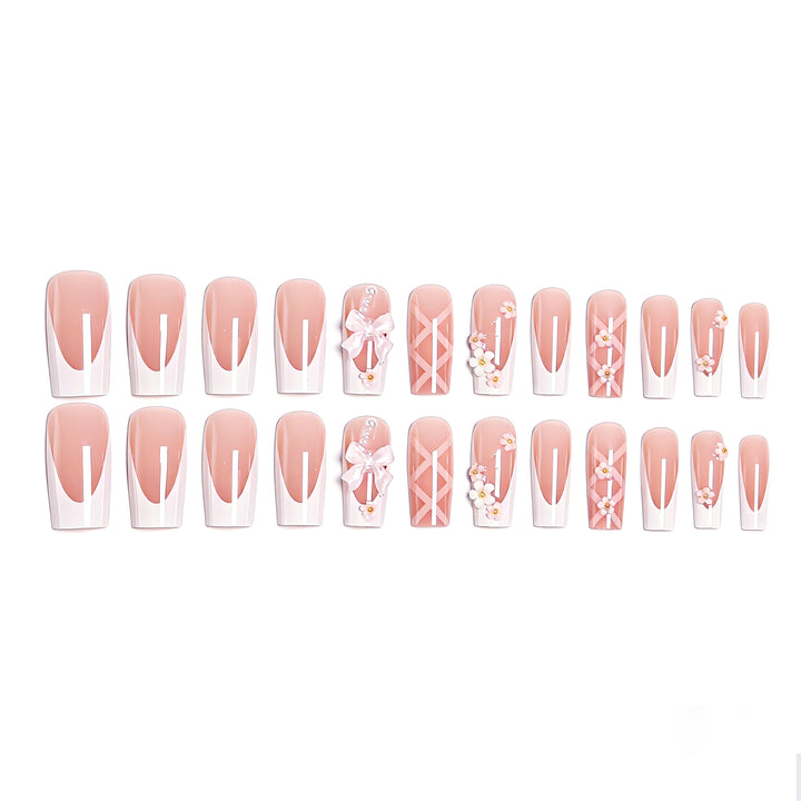 Artistic 3D Nail Tips with Bow Motifs Stornfield