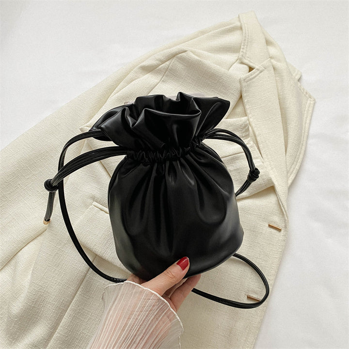 Fashionable Drawstring Bucket Bag