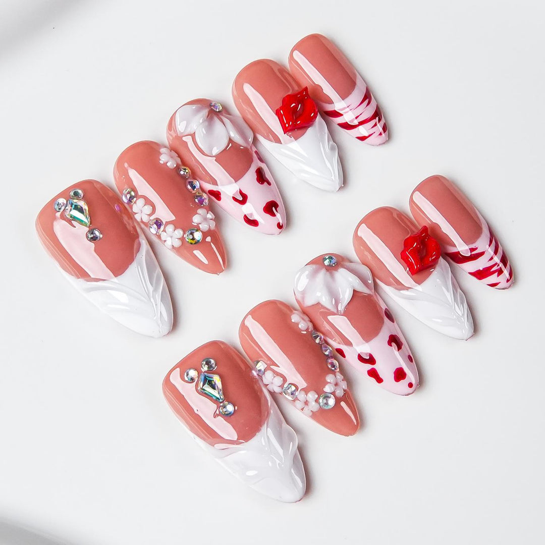 Artistic 3D Decorative Press-On Nails