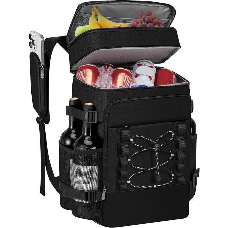 Unisex insulated cooling backpack with bottle holder, organizer pocket and padded carrying comfort Stornfield