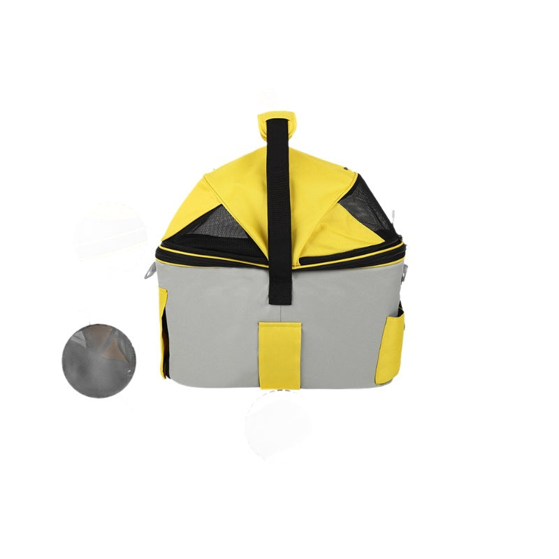 collapsible breathable pet travel carrier with reinforced metal frame and padded handle Stornfield