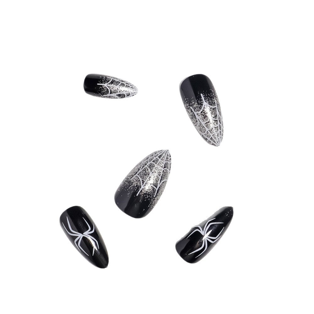 Halloween-Themed Spider Design Press-On Nails Stornfield