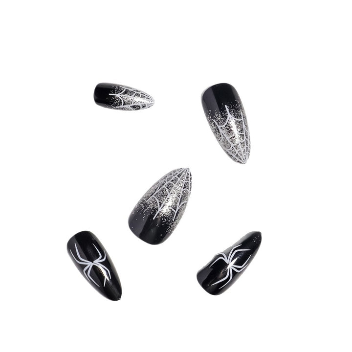 Halloween-Themed Spider Design Press-On Nails Stornfield