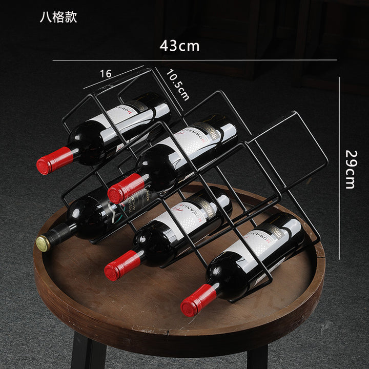 Unisex wine rack made of black metal Stornfield