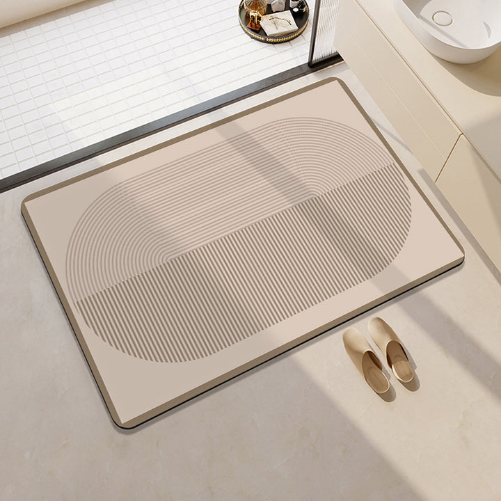 Plush Geometric Bath Mat Stornfield