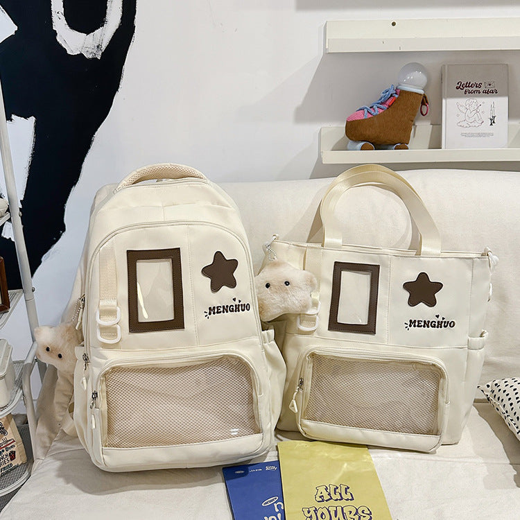 Functional School Backpack with Clear Pocket Stornfield