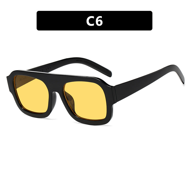 Women’s stylish square sunglasses with eye-catching animal print design Stornfield
