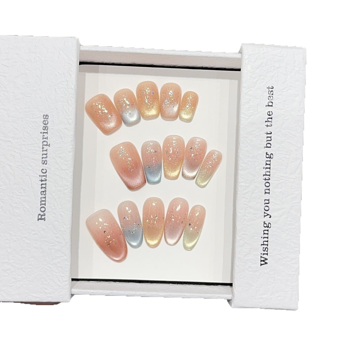 Elegant artificial nail tips with ombre effect Stornfield