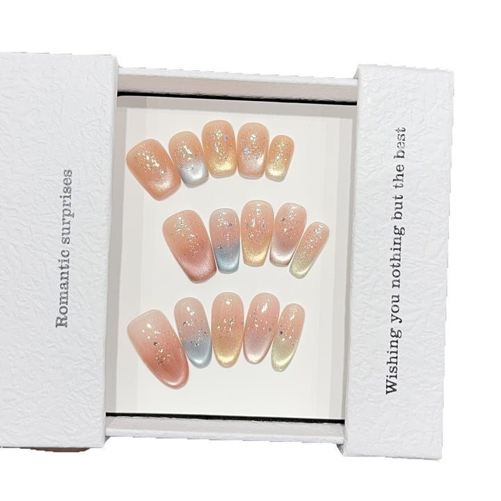 Elegant artificial nail tips with ombre effect Stornfield