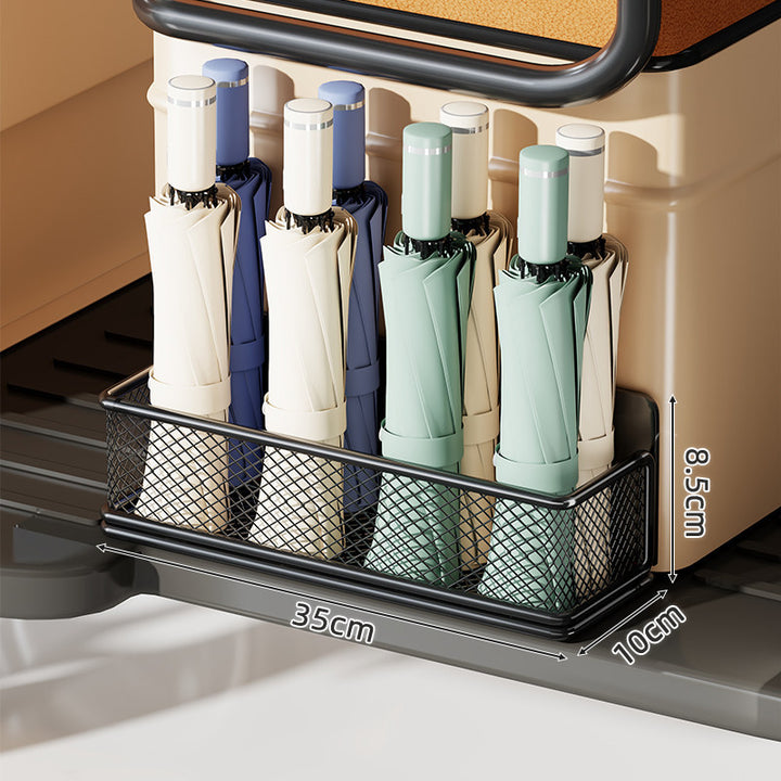 Under-Shelf Slim Mesh Umbrella & Accessory Holder