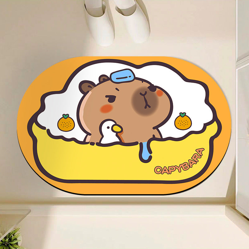 Cartoon Bear-Themed Non-Slip Bath Mat