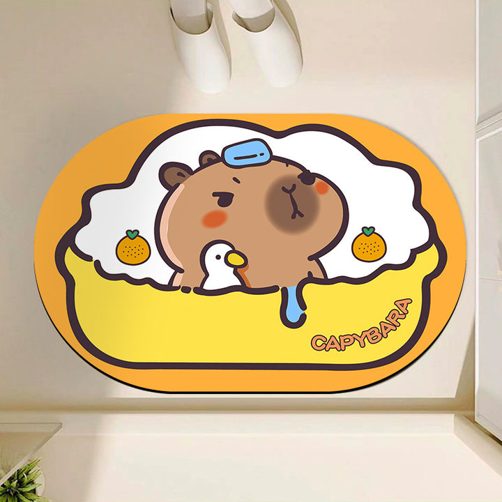 Cartoon Bear-Themed Non-Slip Bath Mat