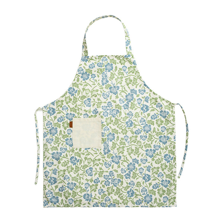 Printed cotton kitchen apron with pocket and adjustable neck strap Stornfield