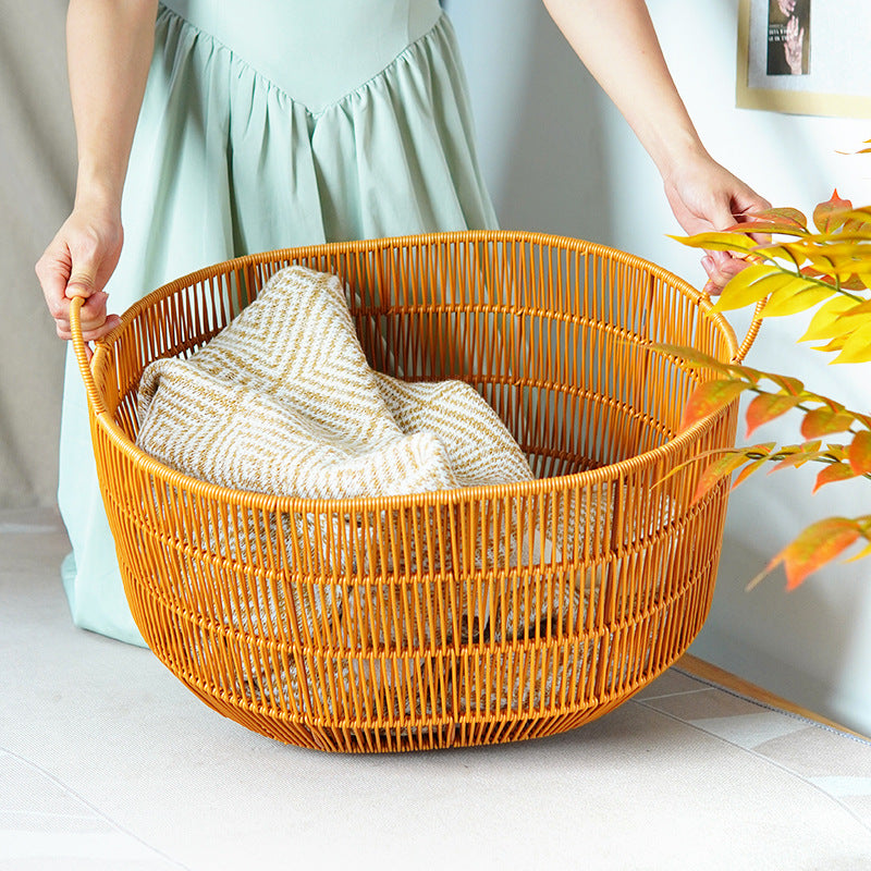 Women Braided Storage Basket with Practical Handles Stornfield