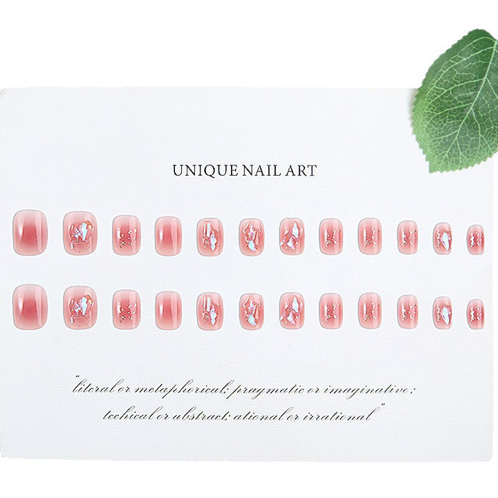 Nail set with sparkling 3D applications and romantic elements Stornfield