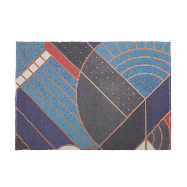 Round Decorative Living Room Carpet with Modern Geometric Pattern Stornfield