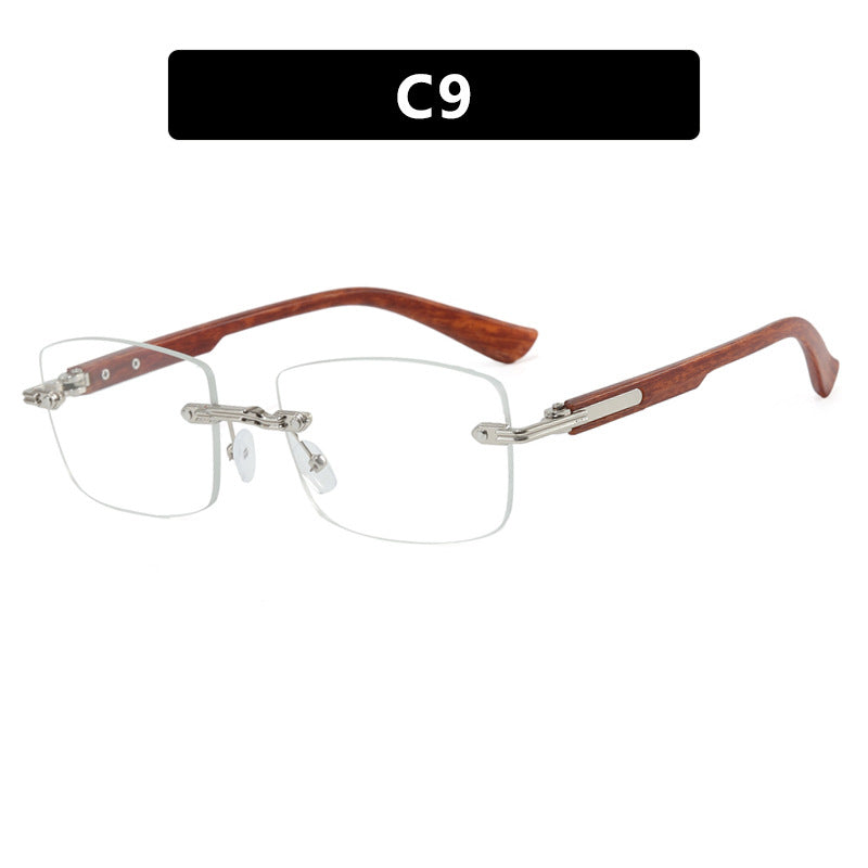 Women square sunglasses with wooden frame and gradient lenses Stornfield