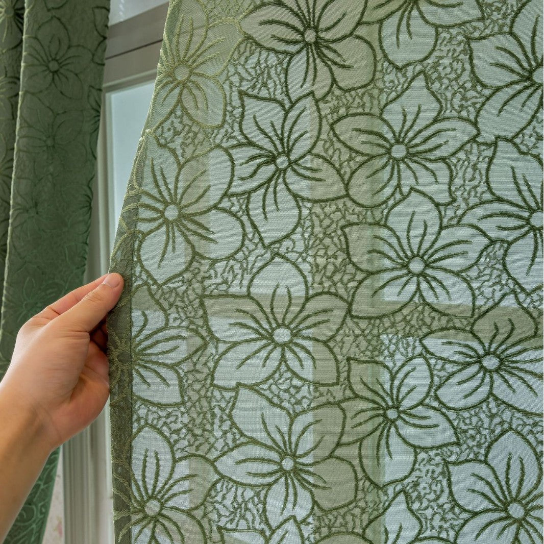 WoFloral Lace Curtain Stornfield