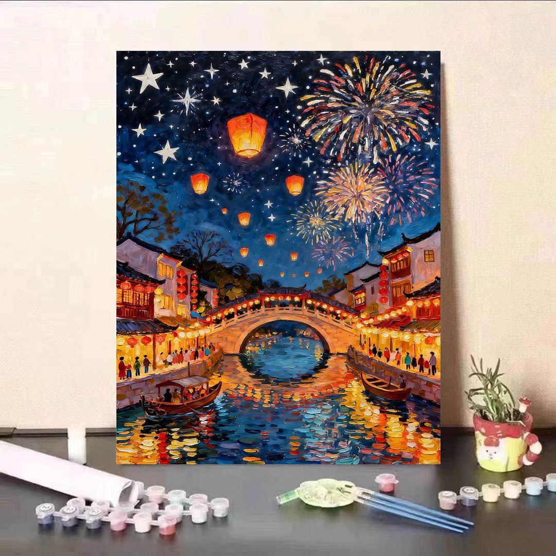 DIY Paint by Numbers Canvas Art Kit Stornfield