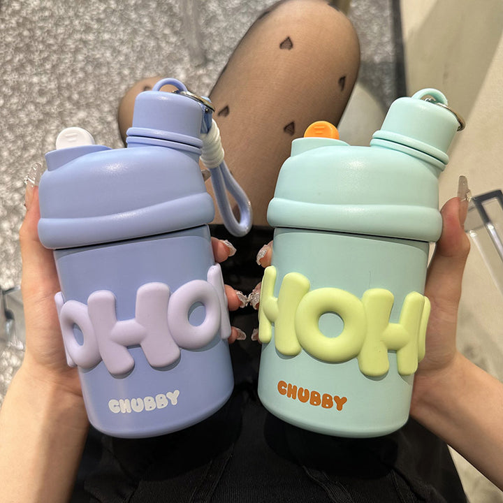 Ladies insulated water bottle with ergonomic carrying handle and cheerful design Stornfield