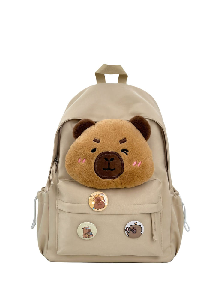 Backpack with Cozy Bear Design and Practical Compartments Stornfield