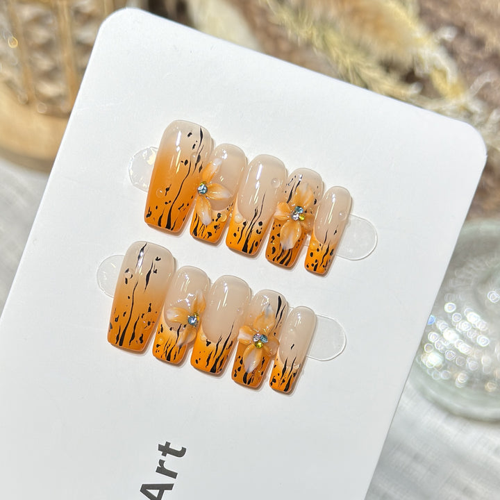 Floral Ombre Press-On Nail Set Stornfield