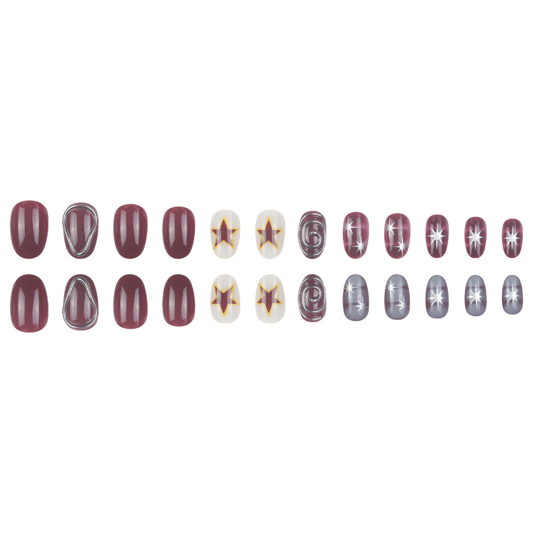 Starry Patterned Stiletto Press-On Nails Stornfield