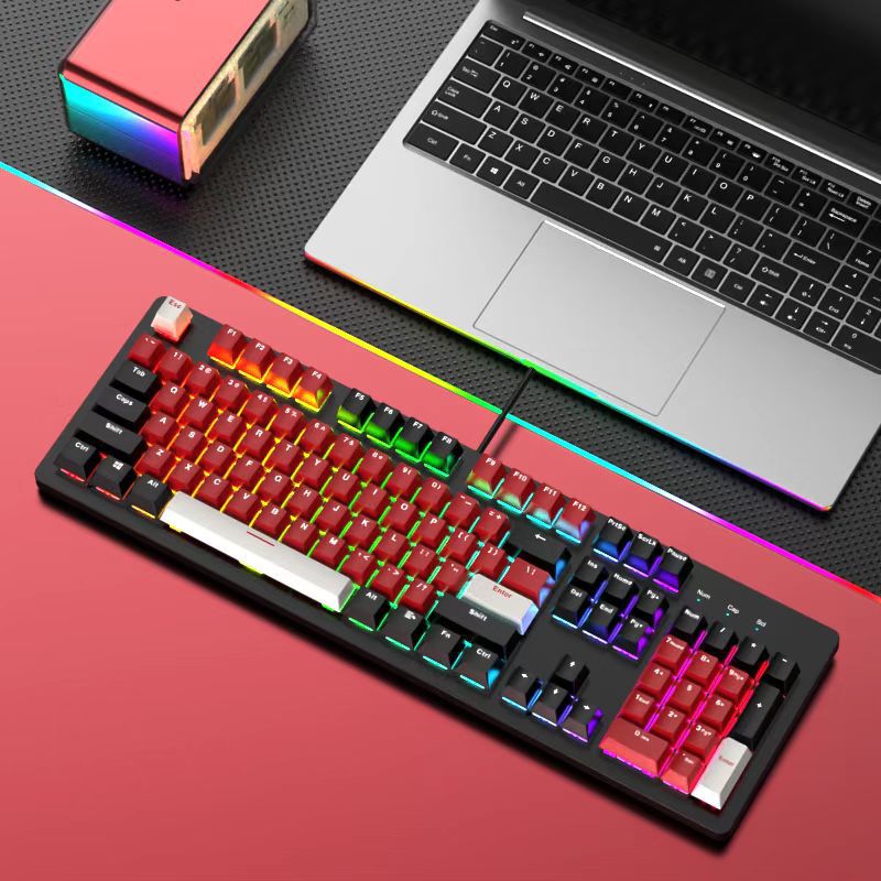 RGB Backlit Mechanical Gaming Keyboard and Mouse Set Stornfield