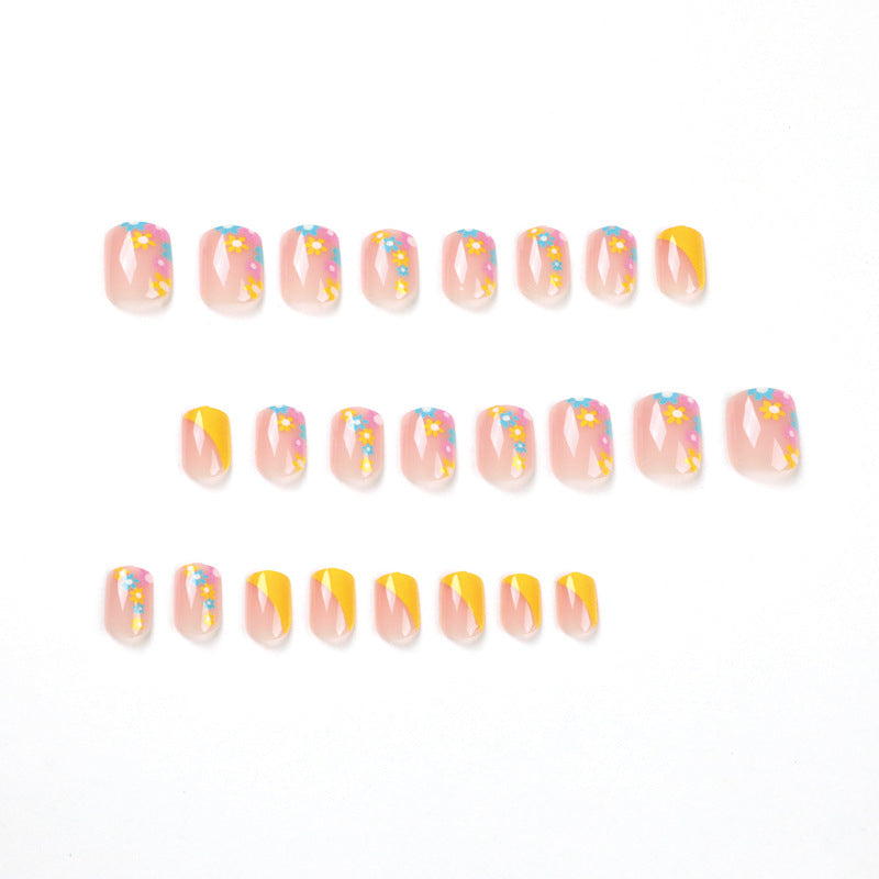 Artful Nail Extensions with Floral Pattern Stornfield